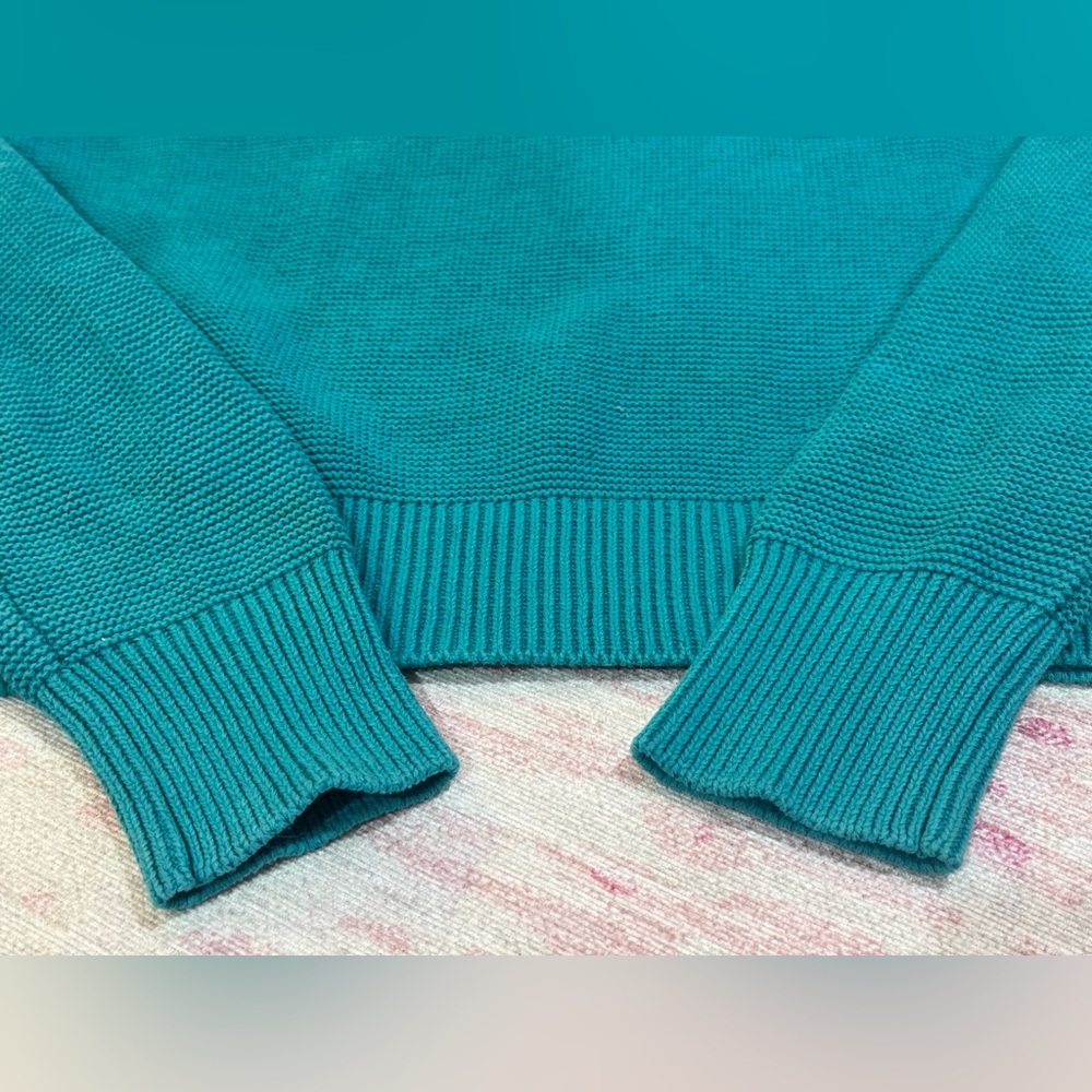French Connection Teal Waffle Knit Sweater - Picture 8 of 9